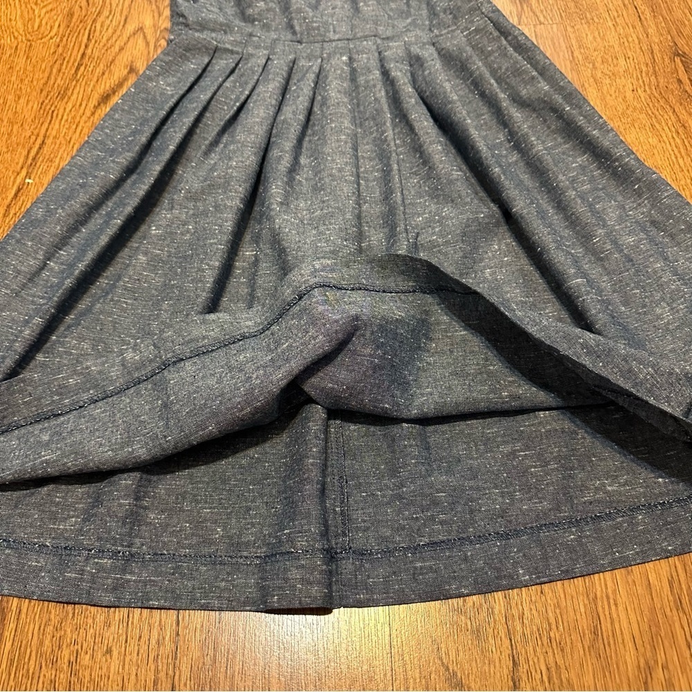 Madewell Blue Chambray Tie Front cutout cami sleeveless front tie dress size 0 - Picture 6 of 11
